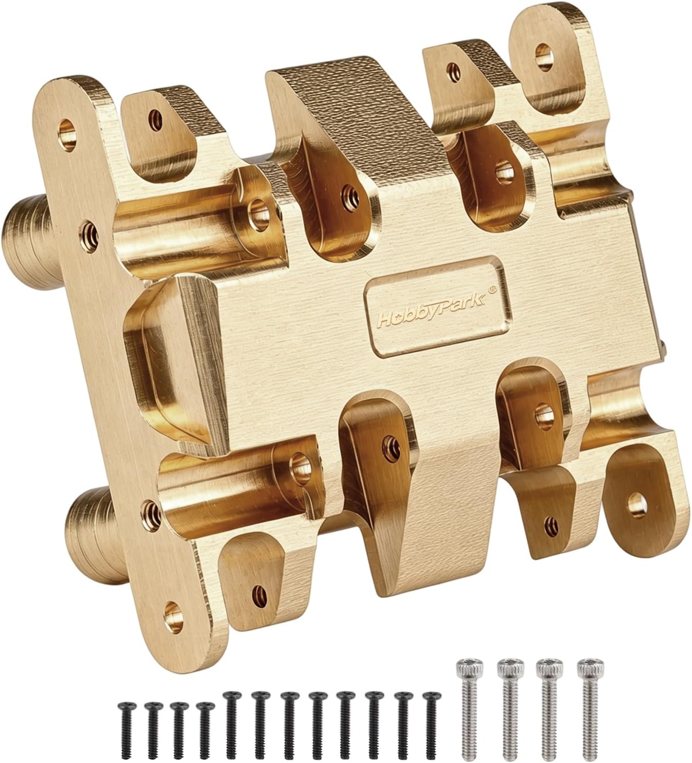 Hobbypark Brass Skid Plate Counterweight for Axial SCX30 1/30 RC Crawler, Heavy Weight Chassis Upgrade, Low Center of Gravity, Anti-Rollover, RC Crawler Brass Parts
