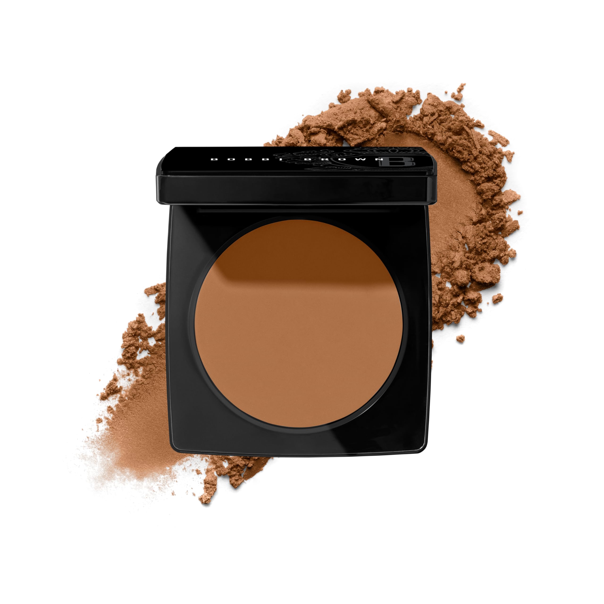 Bobbi Brown Sheer Finish Pressed Powder | Oil-Absorbing, Mattifying Setting Powder for All-Day Shine Control | Includes Puff, 0.32 Ounce, Golden Brown​