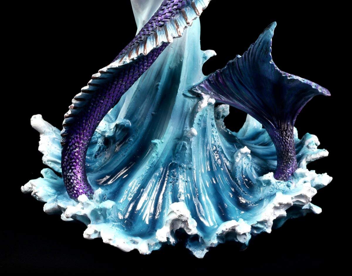 Figura Elfos con Seedrache - Figura Dragón Fantasía Estatua 60CM