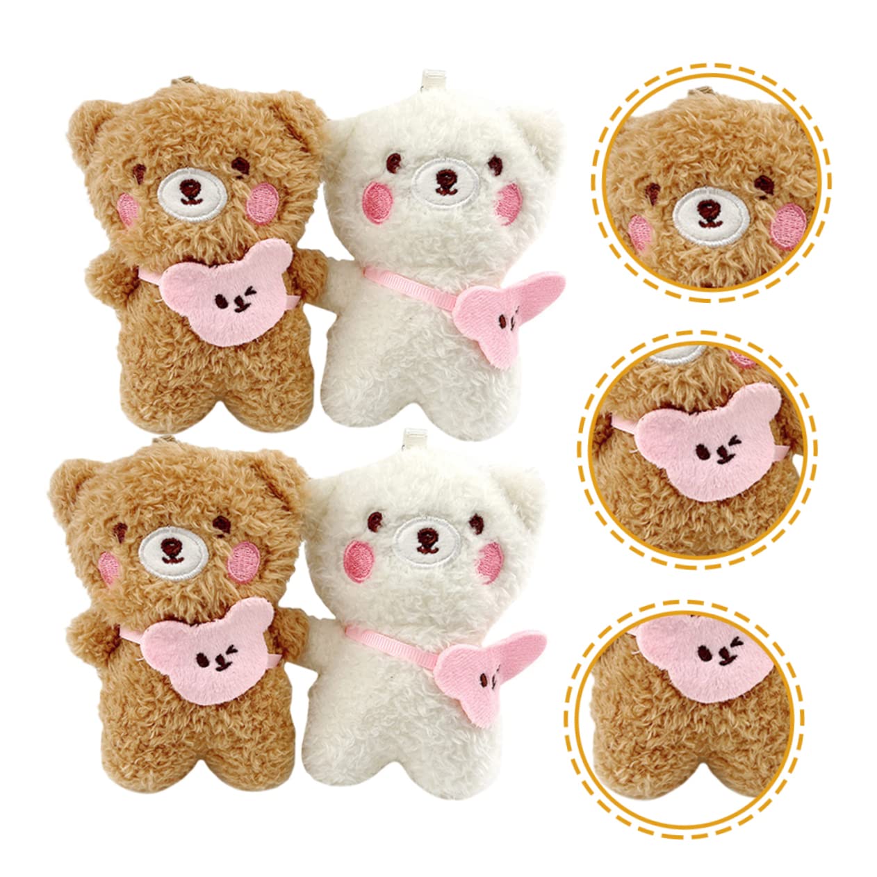 BESPORTBLE Ciondolo Orsetto Di Peluche Carino Mini Cartone Animato Chiave Cose Portachiavi Ciondoli Per Zaino Per Ragazze Keeychain Creativo Decorazioni Per Zaini Lega