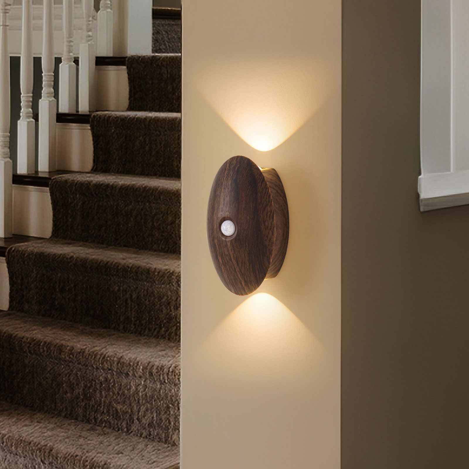 Luz Del Sensor De Movimiento Con Batería Recargable, 1200 Mah Mordern Control Táctil Atenuable 3 Niveles De Brillo De Pared, Para Sala De Estar Dormitorios Pasillos