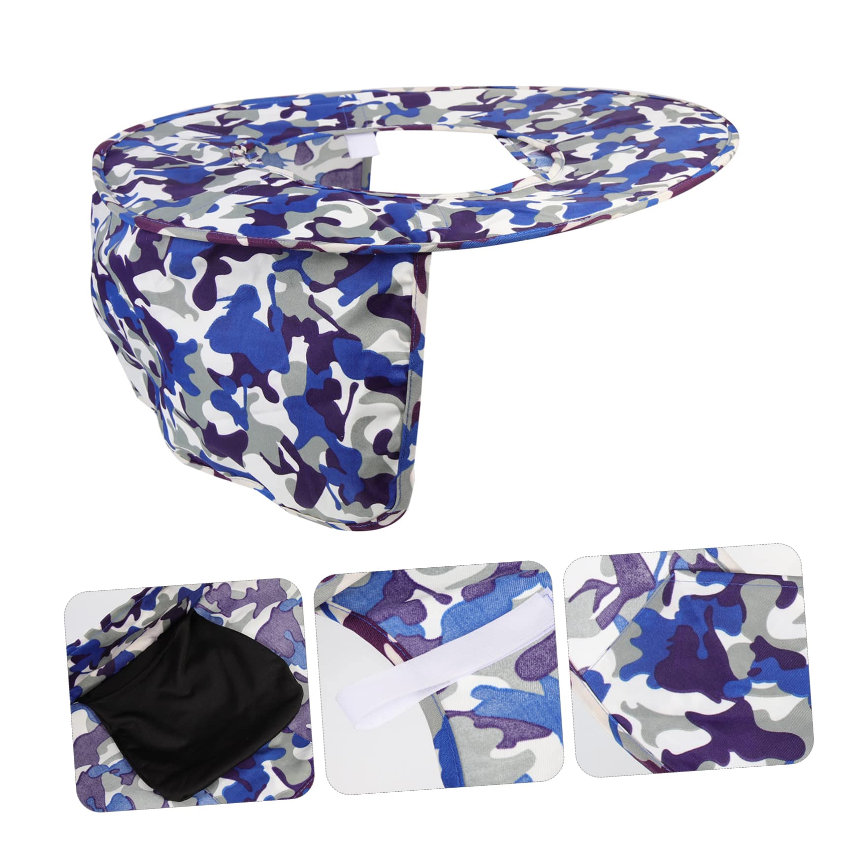 HOMSFOU 4 Stück Hard Hat Sun Shade Camouflage Sonnenschutz Visier mit Nackenschutz Leichtes Faltbares Helmzubehör für Bauhelme Verhindert bei Outdoor Arbeiten