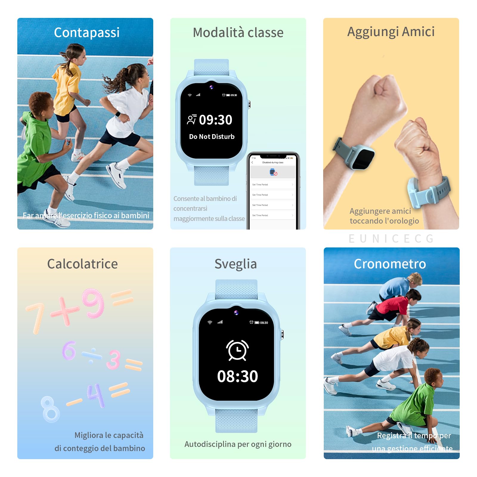 4G Smartwatch Bambini Orologio Bambino Bambina Localizzatore GPS Telefono SOS Videochiamata Contapassi Sveglia HD Fotocamera Impermeabile Digitale Regalo
