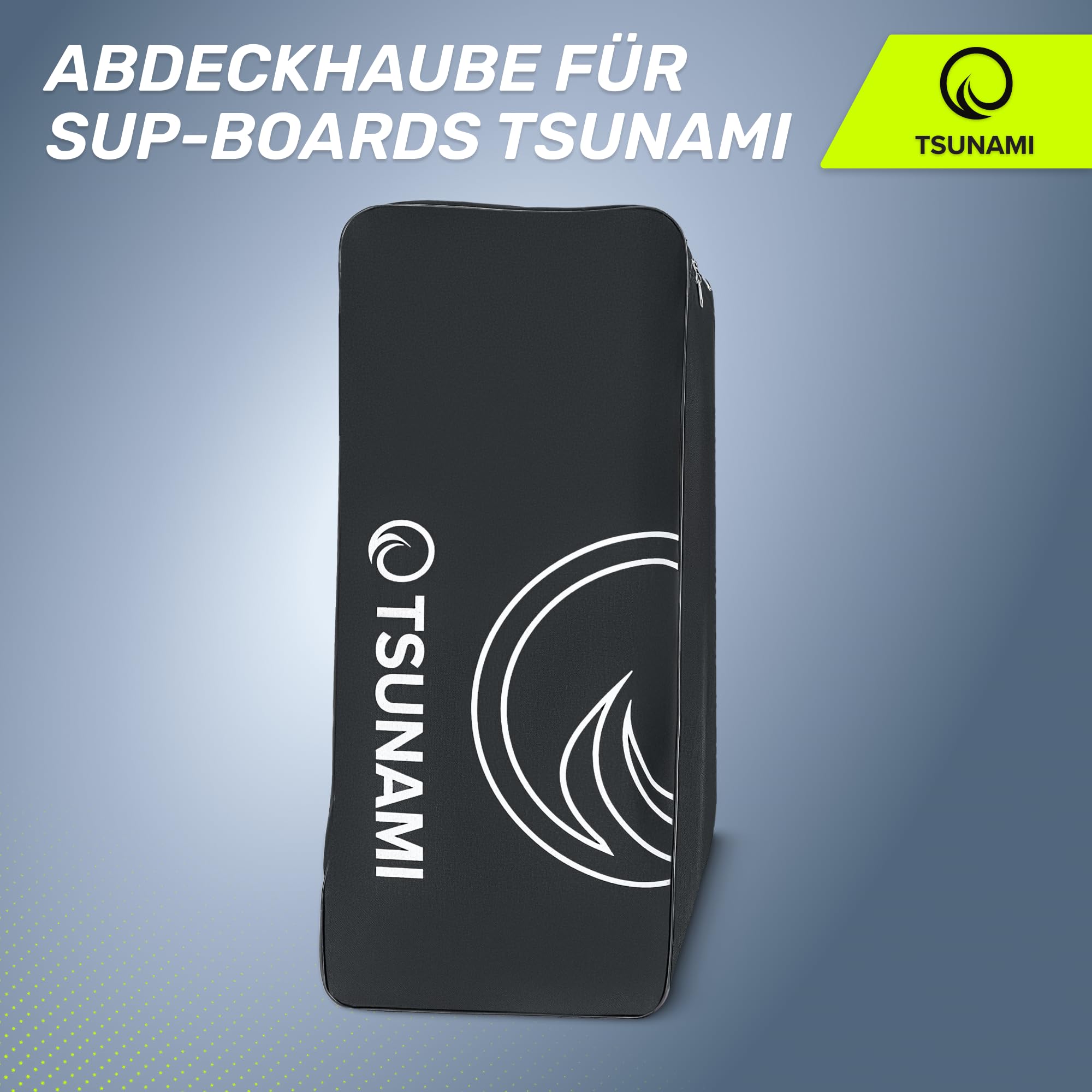 TSUNAMI Stand Up Paddling Board Rucksack, Große Kapazität Tragbare, SUP-Board Zubehör, Zwei Getränketaschen, Schnell trocknendes Material Nylon, Strumpfhalter mit Netz, 50x25x90 cm, Schwarz