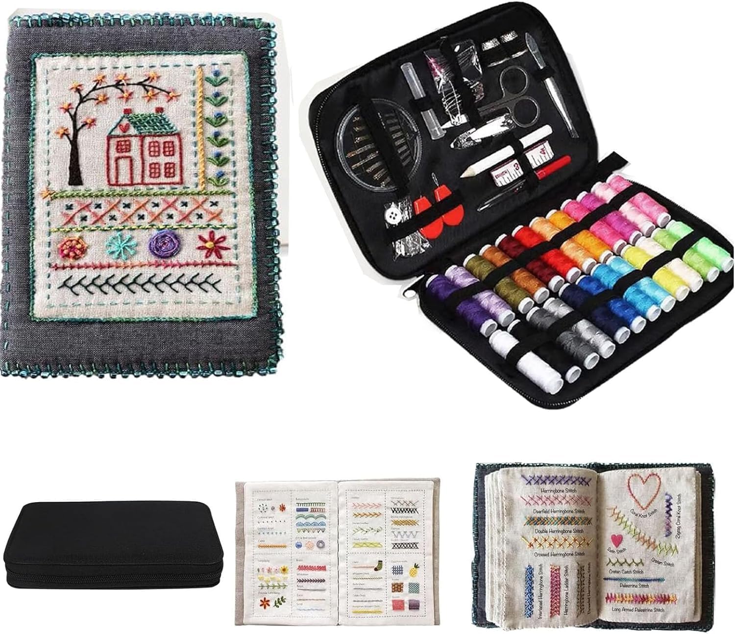 Aaznslsn B-106 Stitch Book,Embroidery Books Of Stitch,Diy,Stitch By Stitch Book,Embroidery Sewing Books For Beginners And Enthusiast,Unique Handmade Gift
