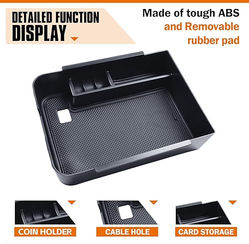 Miniatura 5 de TACORBO - Organizador de consola central compatible con Nissan Sentra 2020 2021 2022 2023 2024 2025, accesorios secundarios, caja de almacenamiento