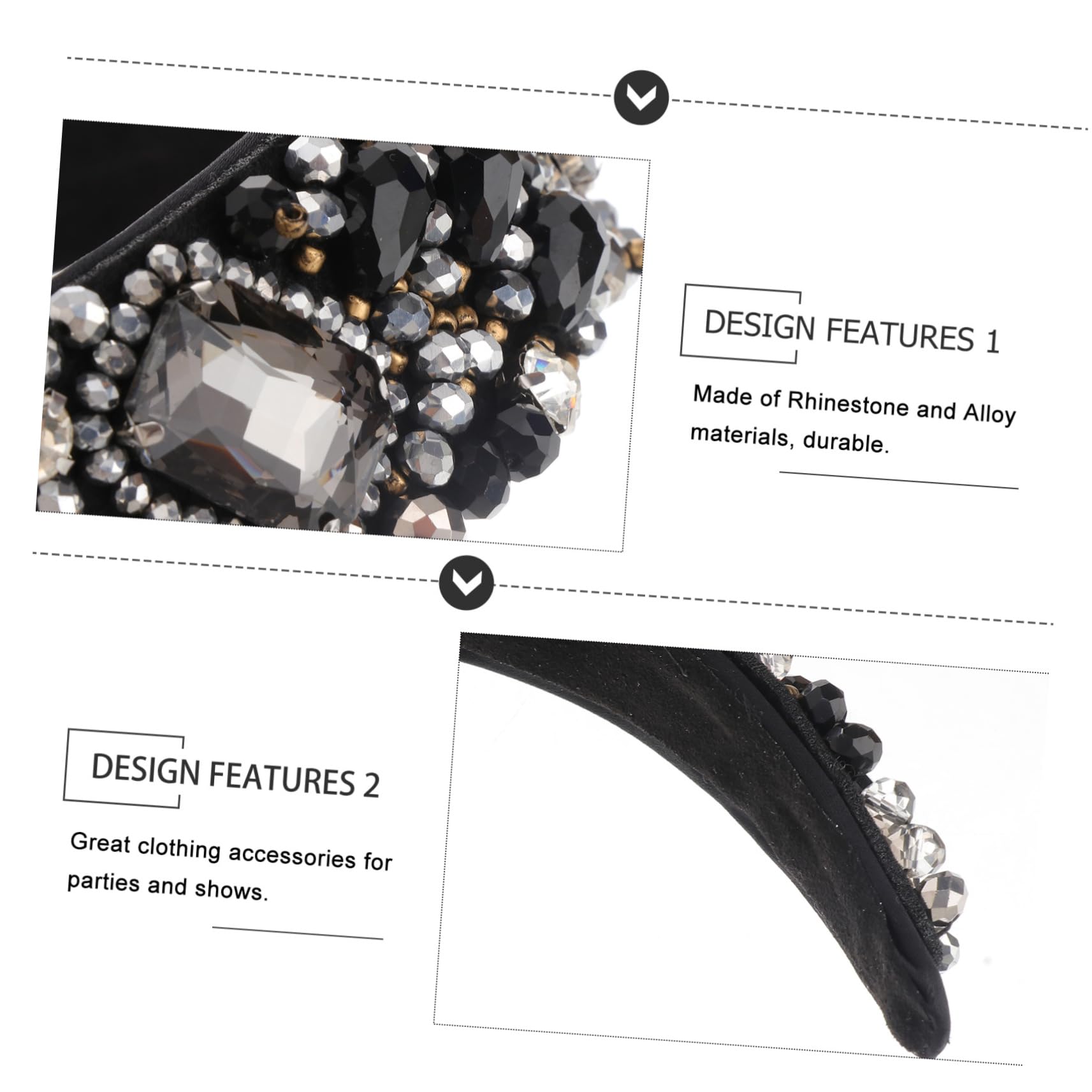 minkissy 3 Piezas Diadema De Ala Ancha Con Pedrería Diadema De Piedras Preciosas Banda Para El Cabello Acolchada Sombreros Barrocos Aro De Pelo Barroco Lolita Perder Aleación Con Cuentas