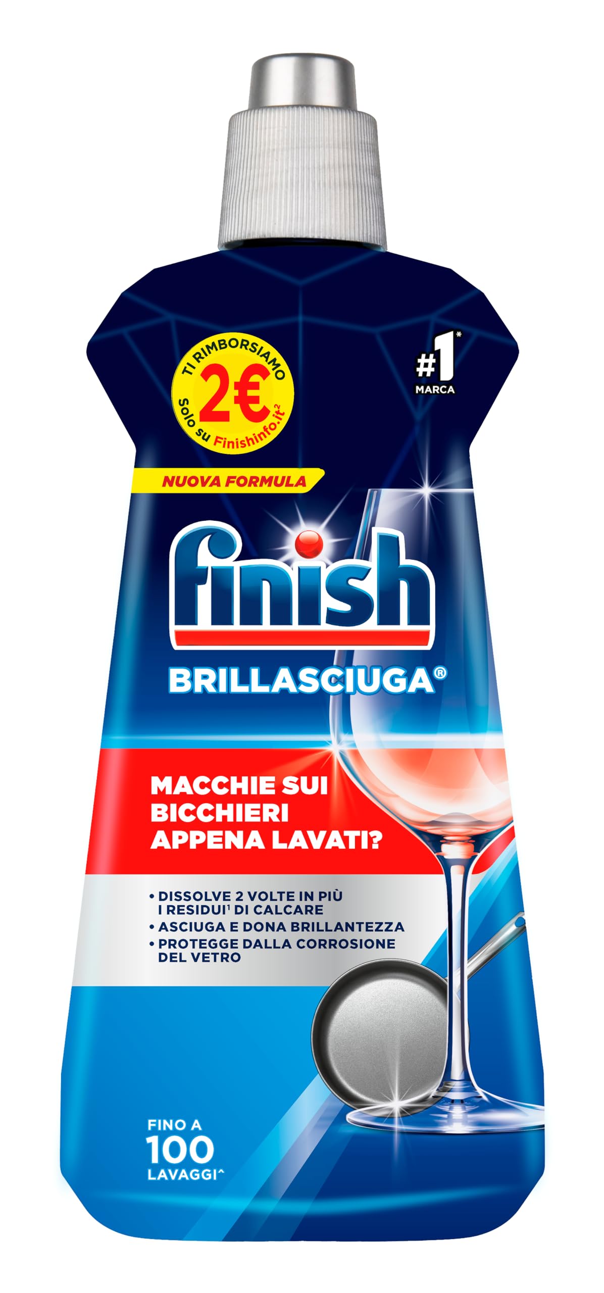 Finish Brillantante, Additivo Lavastoviglie, 1 Prodotto da 500 ml