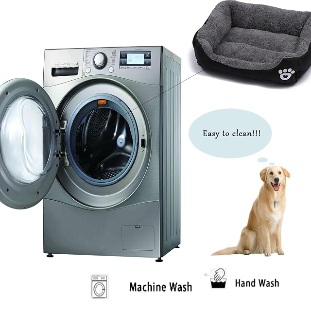 Foto 4 de 7 de Cama ortopédica lavable para perros, camas calmantes para mascotas para perros grandes y medianos