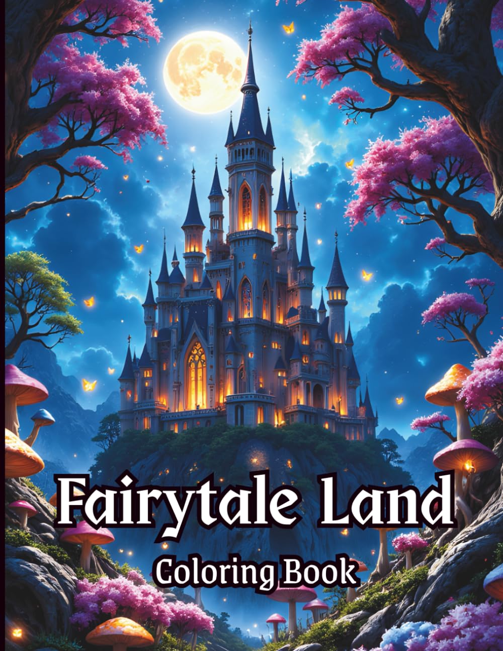 Fairytale Land: Magical Fantasy Coloring Book. 40 Enchanting Fairies, Fantasy Castles & Mystical Forest Scenes and Creatures for Adults and Kids. ... for Relaxation & Creativity. Some Greyscale.