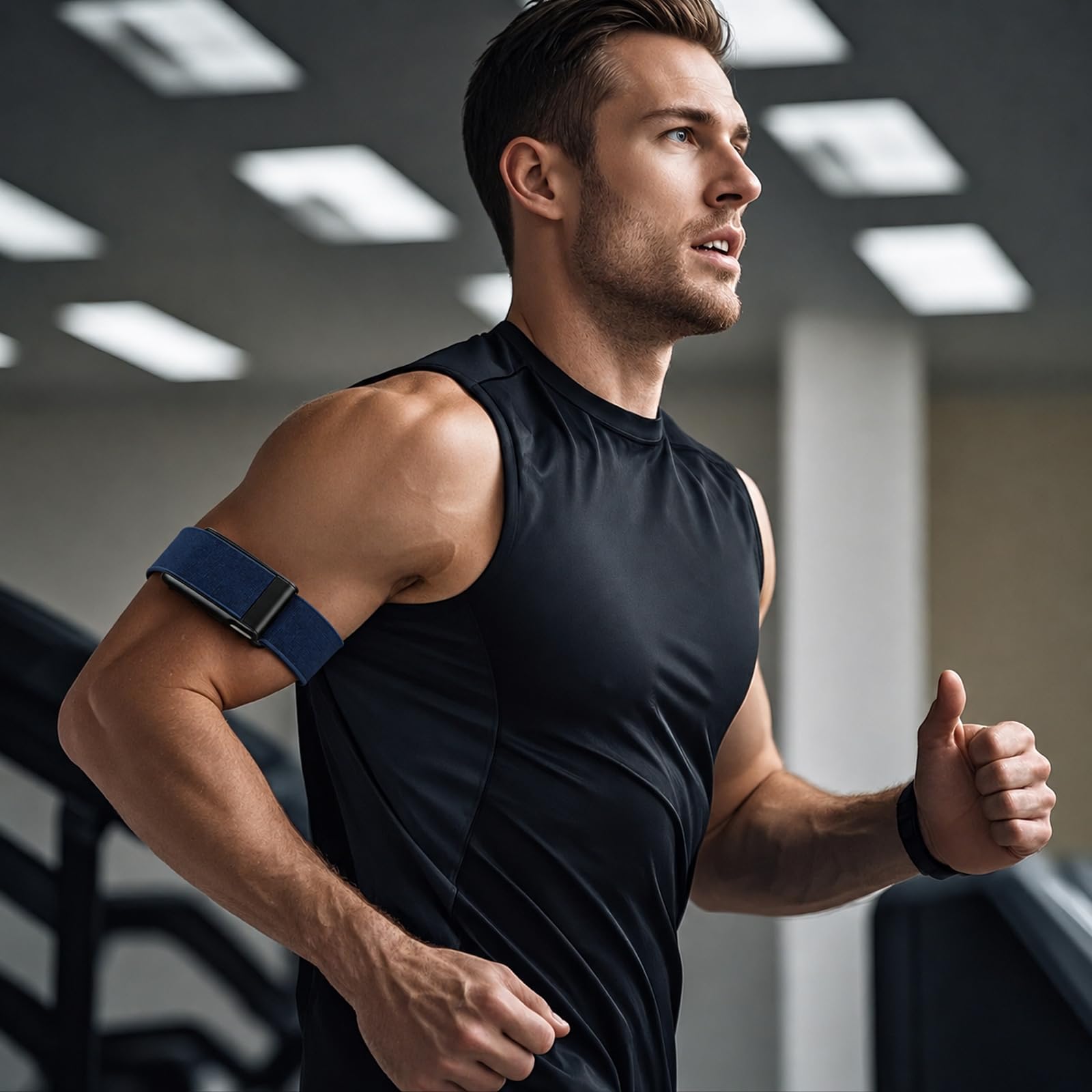 Nylon CoreKnit Bizepsband Kompatibel mit WHOOP 5.0/MG Band für Herren Damen, Weiches Performance Knit Atmungsaktiv Verstellbar Sport Bizepsband für Whoop 5.0/MG