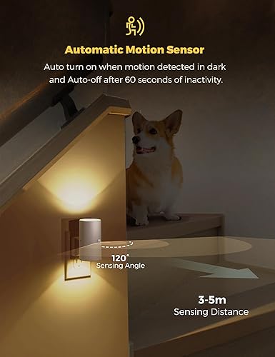 Miniatura 3 de L LOHAS LED Luz nocturna con sensor de movimiento enchufable, luz nocturna activada por movimiento, luz con sensor de oción para interiores para