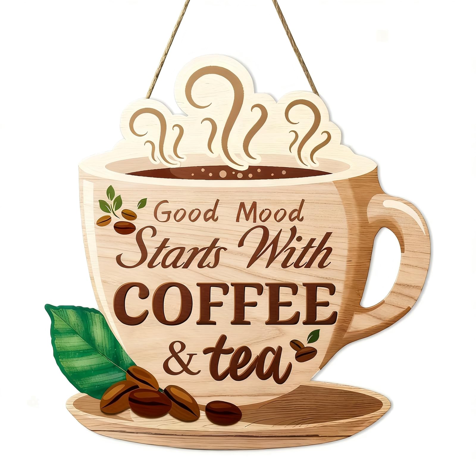 TWISAXC Charming Coffee Decor Sign Featuring Fun Quotes Wall Art Addition To Spice Up Kitchen Or Dining Room Etc Is QuotesGood