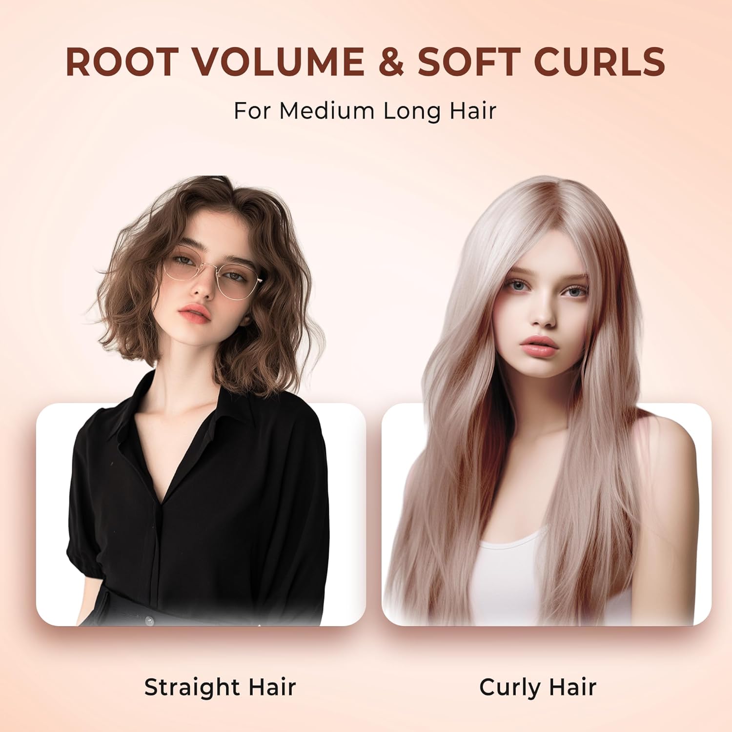 Thermal Brush,10 Temperatures LCD Display Upgrade to 400°F 1.5 in Heated Round Brush Curling Iron Heated Ceramic Tourmaline Ionic Comb 110-240V Volum - Image 9