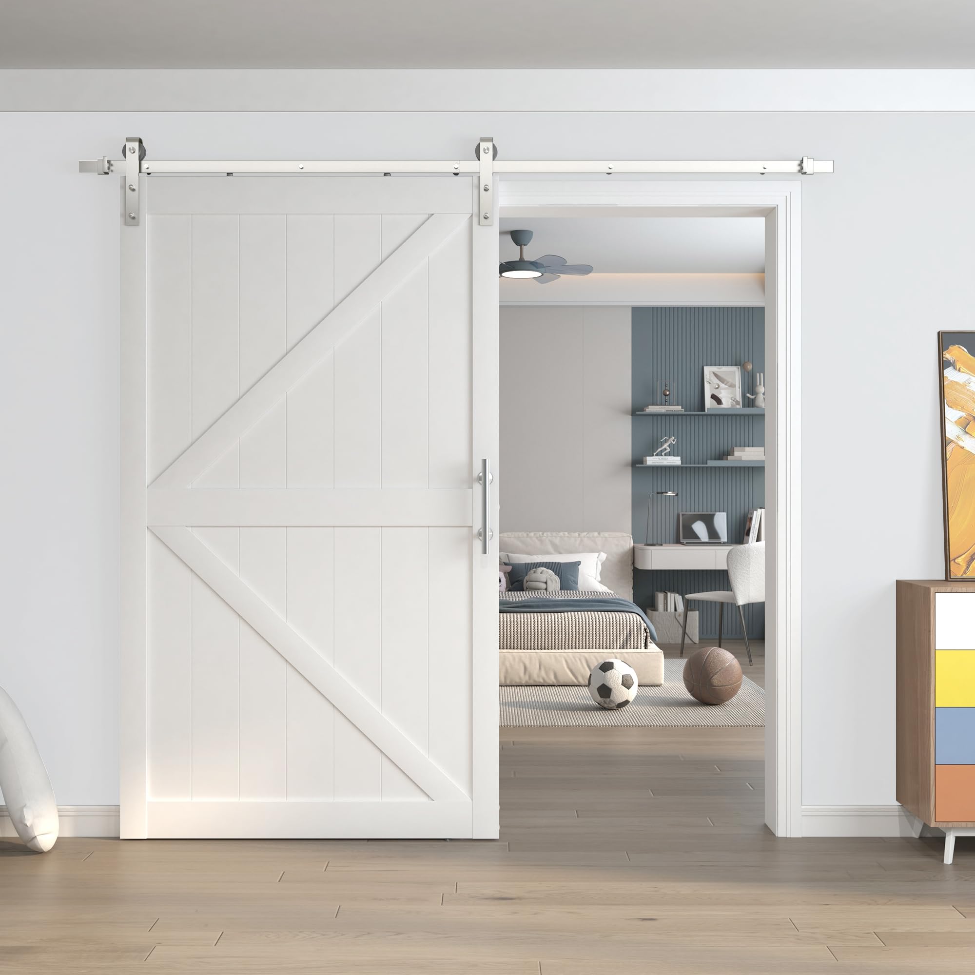 White Sliding Barn Door