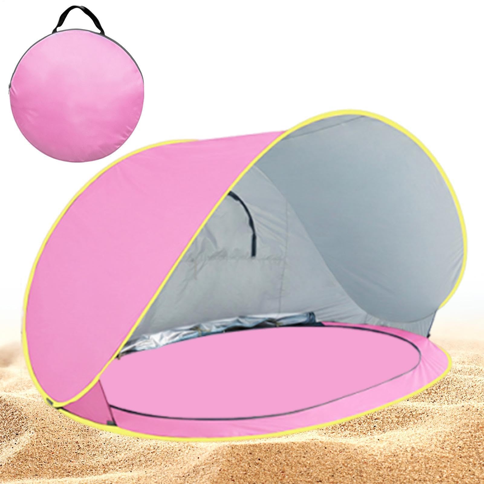 Tenda da Spiaggia Pensilina Portatile da Esterno | Solare Ombreggiante per la Spiaggia per 2-3 Persone Ideale per Vacanze Estive All'Aria Aperta Viaggi Trekking Escursionismo