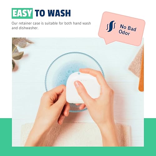 Vista 42 de Estuches de retención – Paquete de 4 surtidos – Funda protectora bucal inodoro – Ventilada e higiénica para transportar y proteger aparatos Negro