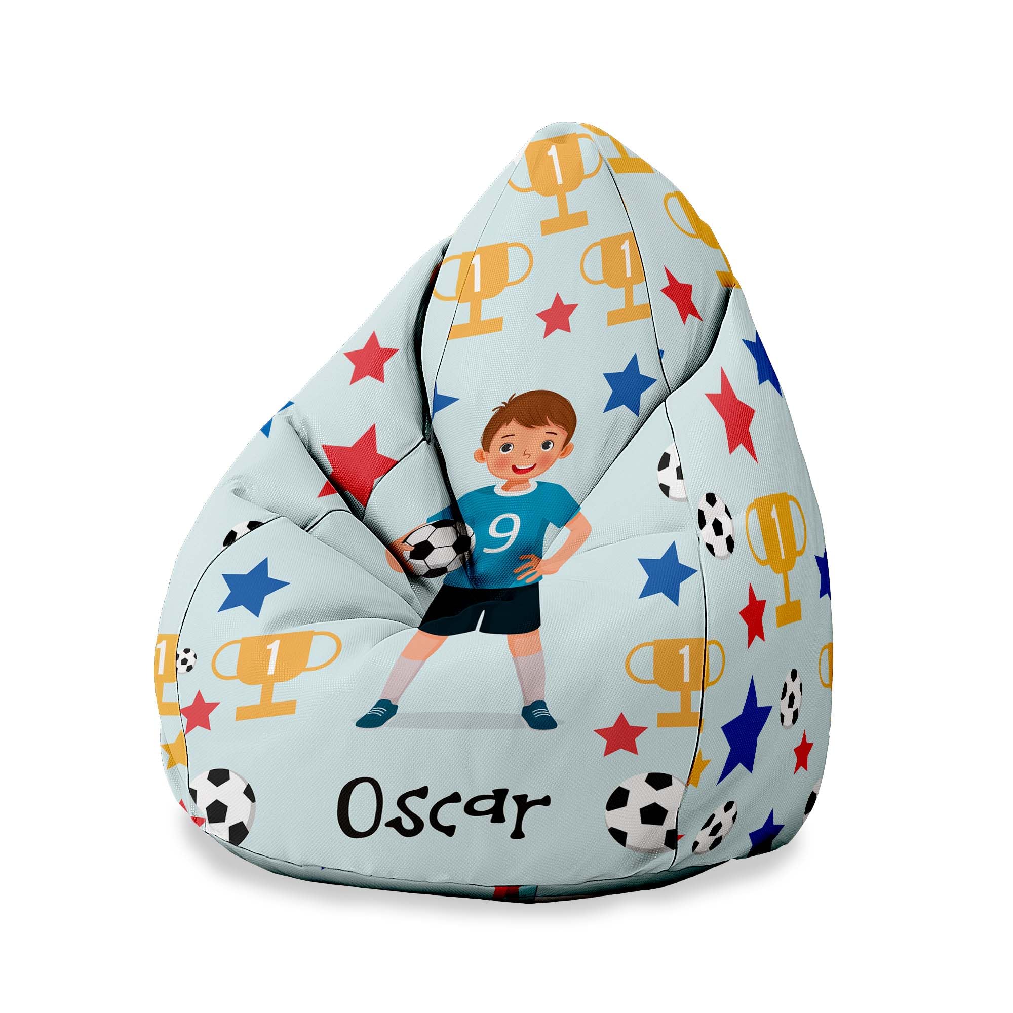DreamRoots Personalisierte Sitzsack Kinder mit füllung - Personalisierte Geschenke Kinder - Sitzsack Kinderzimmer 80x80x120cm - Bean Bag - Kindersitzsack