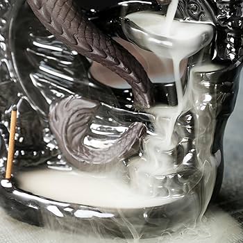 香炉 スティック/コーン/コイル香ドラゴン逆流線香立て Amazon.co.jp: ドラゴン バックフロー お香立て,ドラゴン バックフロー