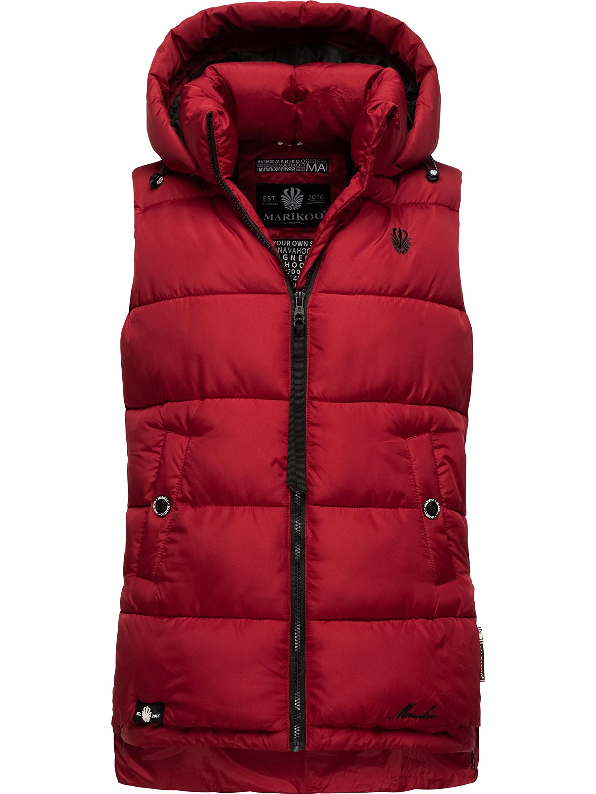 Marikoo Women's Blood Red Zarinaa Warm Winter Quilted Meadow With Hood Xs - Xxl, Xxl