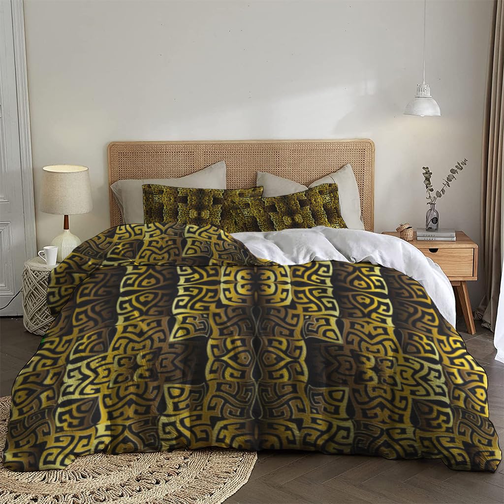 NIBAINLO 布団カバー3D抽象的な部族の花のデザイン 肌に優しい ピーチスキン加工 掛け布団カバー 和式 洋式 あったか 布団カバーセット リバーシブル ホームステイ ホテル 家庭兼用