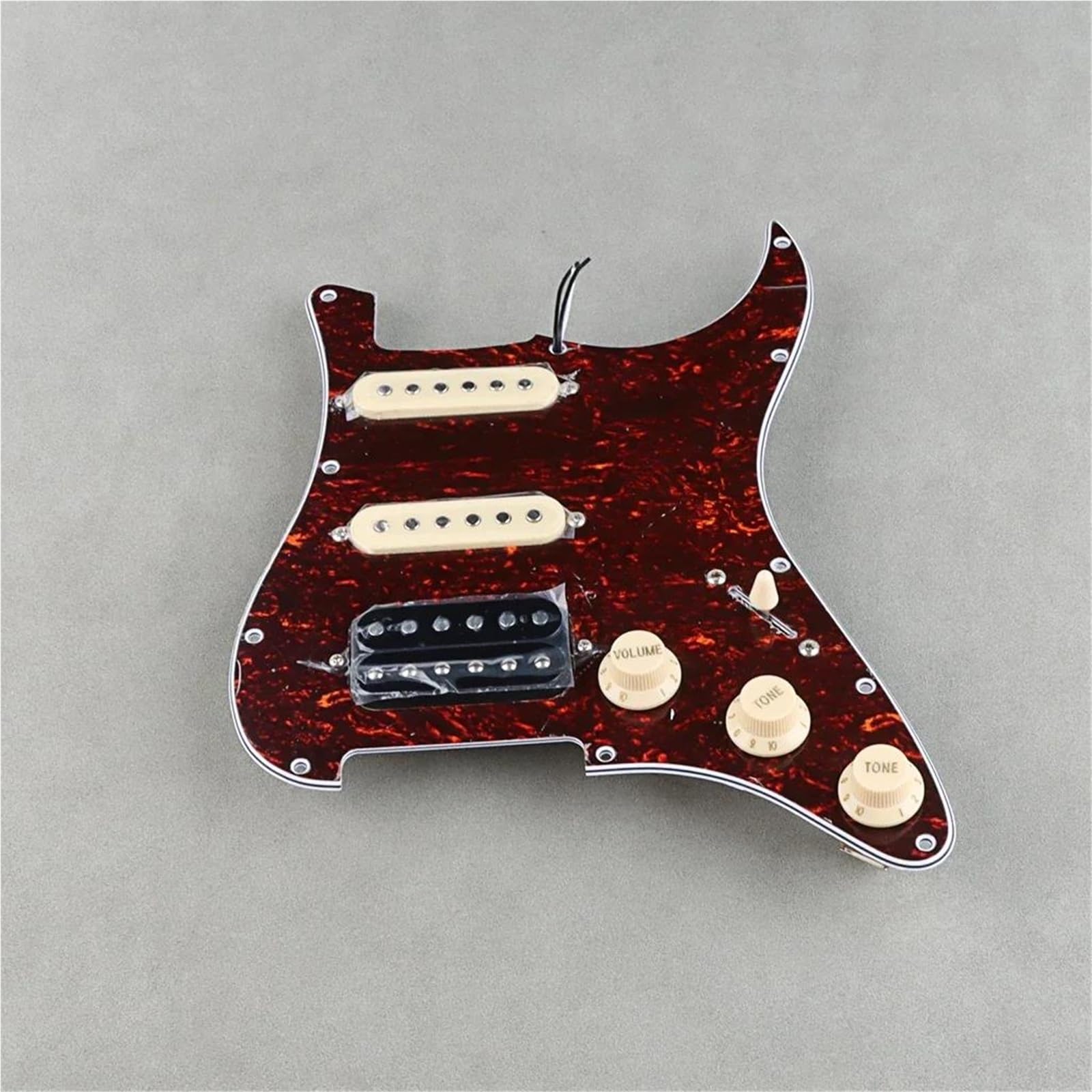 Golpeador Precableado Pastillas Pastillas Humbucker SSH de 3 capas juego de golpeador de guitarra precableado cargado para guitarra eléctrica de PVC