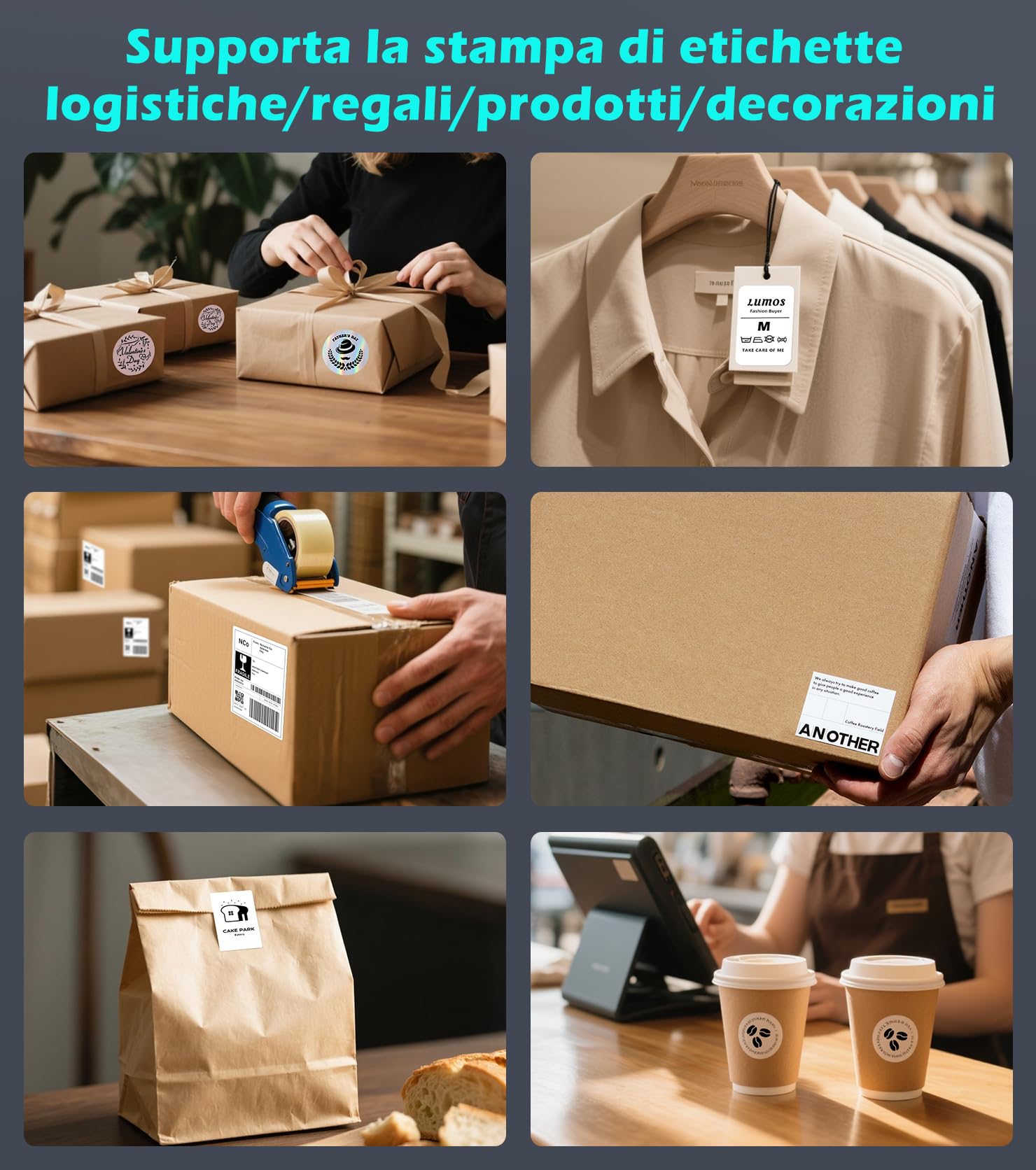 Stampante Etichette ORGBRO Z1 Plus Bluetooth 4x6 Termica per Spedizione, Compatibile Amazon eBay Shopify, Nero