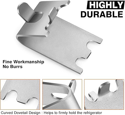 Miniatura 5 de HK 920158 Clip para estante del congelador, soporte para estante del refrigerador del refrigerador, clips de hebillas cuadradas de repuesto, ganchos