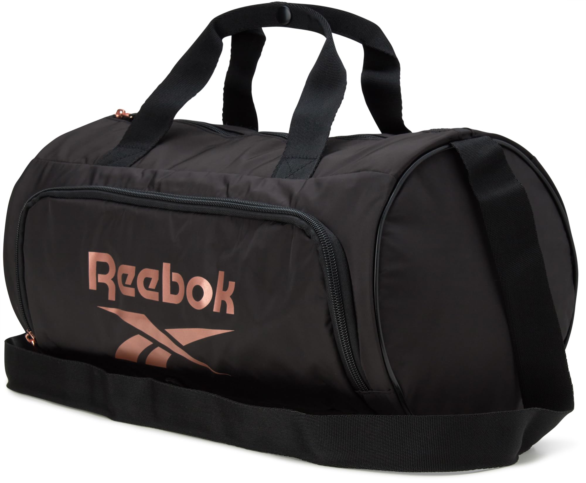 Reebok Duffle Bag Carry On Gym Bag for Workout and Travel Duffel Bags  Small Size Overnight Bags for Women and Men, Easton Black, Small