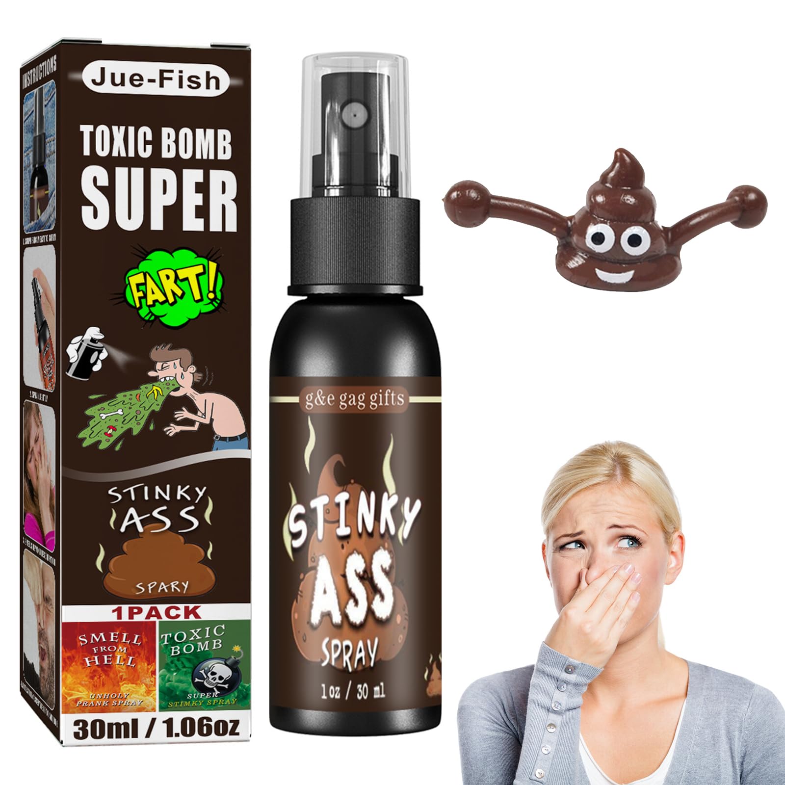 Cutiolly Smelly Fart Spray, Liquid Fart Spray, Fart Spray Prank Extreme, Fart Spray Prank, Fart Prank Spray, Tricky Liquid Fart, Stinky Spray, Terrible Odour Spray Long-Lasting Odour