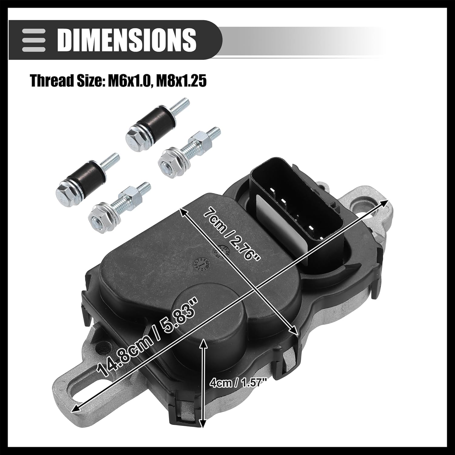 FPDM Fuel Pump Driver Module with Mounting Bolts, for Ford F150, for Lincoln for Mazda, Fuel Pump Control Module, Metal, NO.4L2Z9D372BA, Silver Tone, 1 Set Durable Material