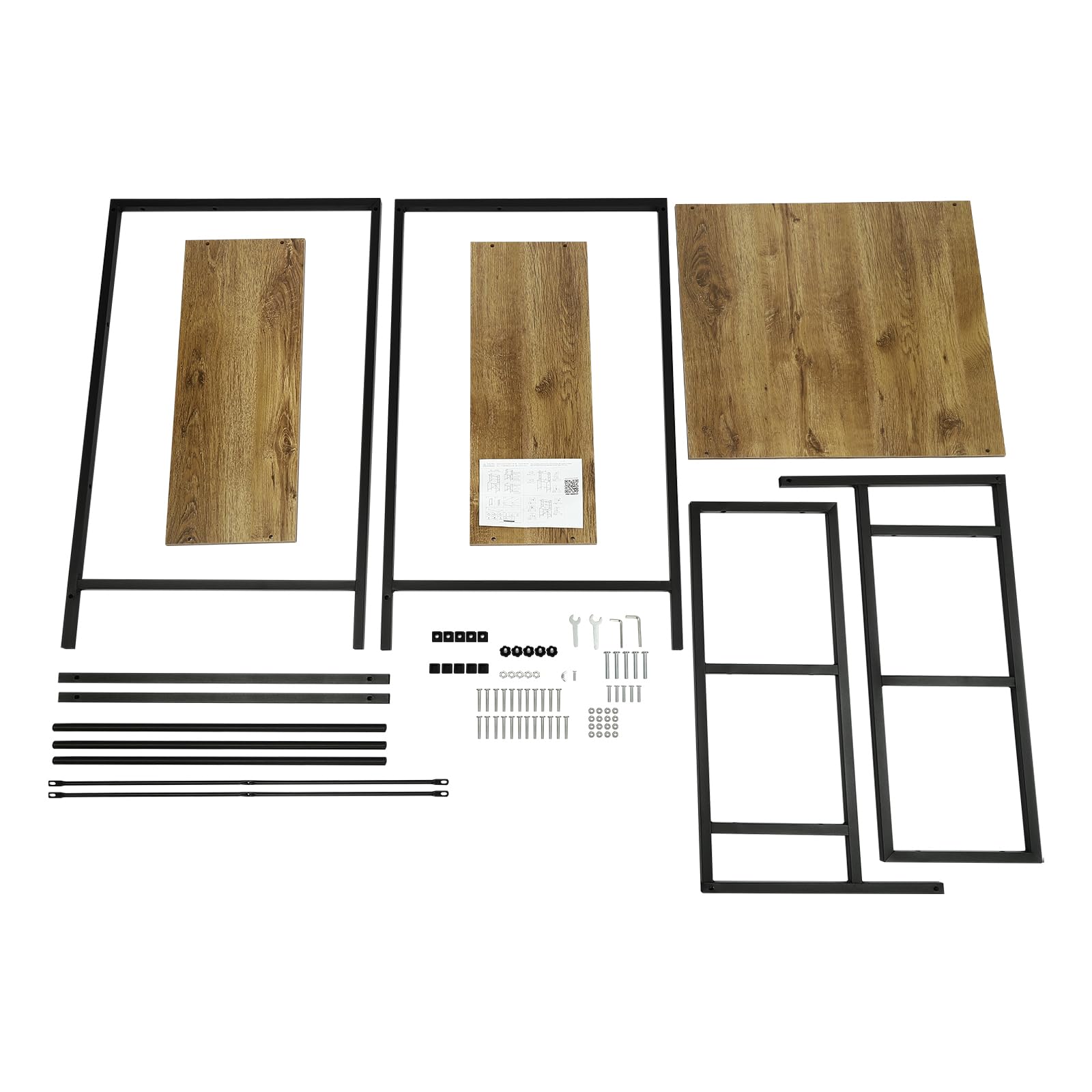 Scaffalatura per lavatrice, asciugatrice, 3 ripiani, portata 22 kg (67 x 60 x 176 cm), per bagno, lavanderia (nero + rovere)