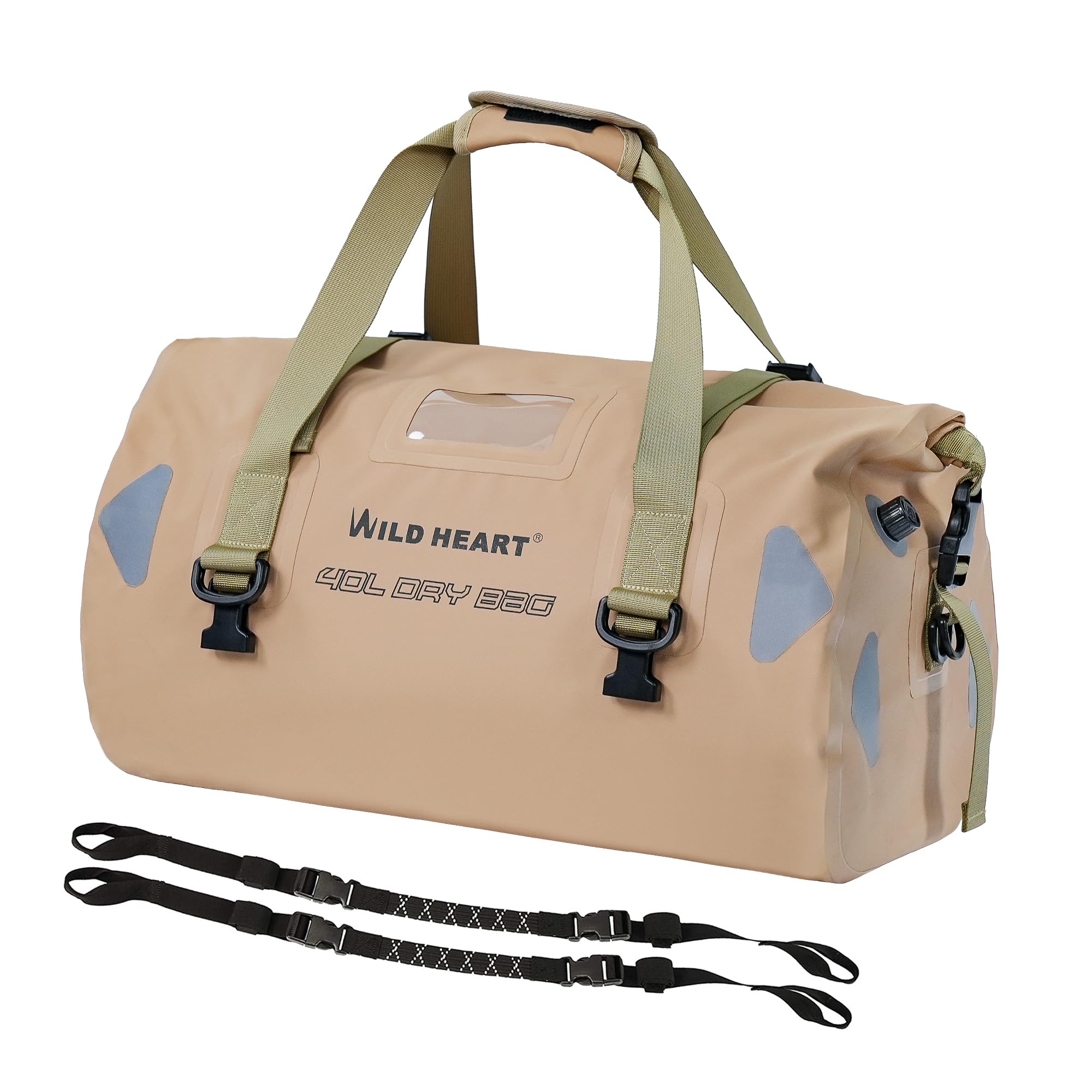Willd Heart Bolsa de Equipaje Impermeable 40l 66l 100l, con Soldadura, apropiada para piragüismo, Campamento, Remo, Moto — view 13