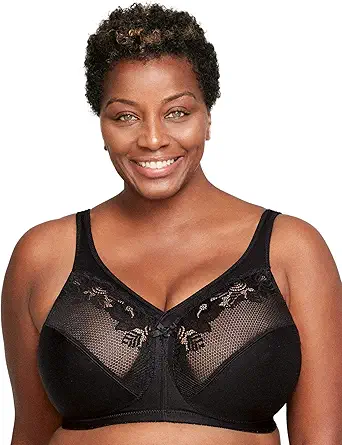 Glamorise Women's Full Figure Wirefree Minimizer Support Bra #1003