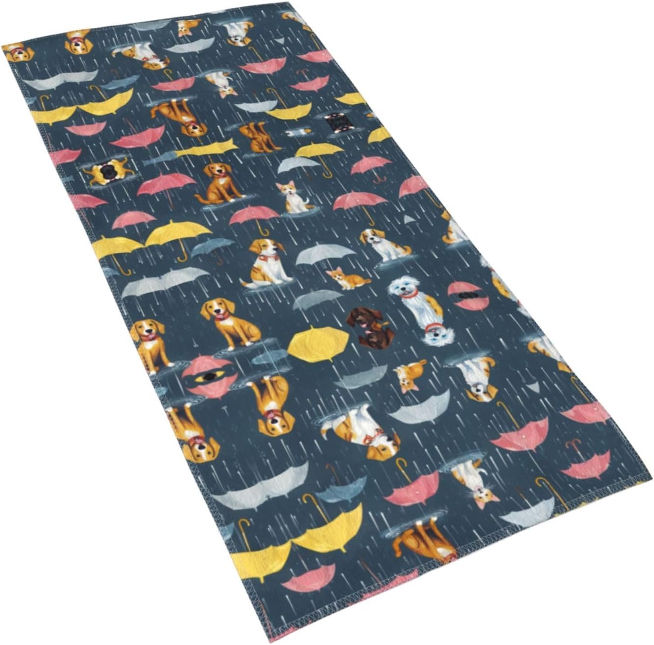 Raining Cats & Dogs Print Hand Towels for Kitchen, Decorative Bathroom Towels Decor Farmhouse Cute for Men Women Gifts