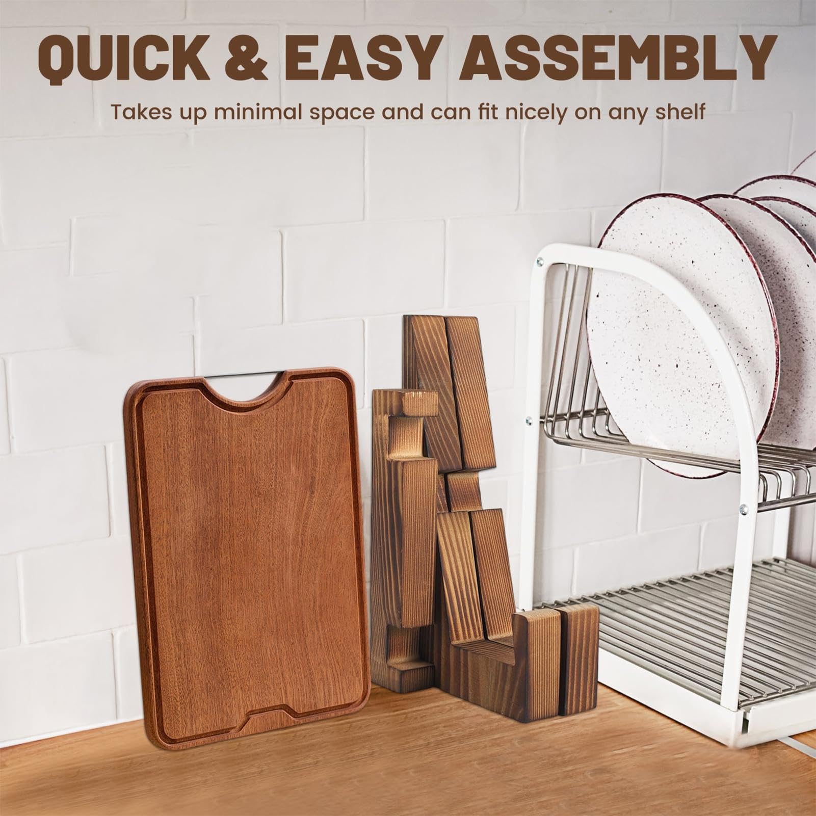 Cook Book Stand, Recipe Book Rack, Cookbook Display Rustic Stand, Kitchen Book Stand Holder Display Wooden for Kitchen Countertops Tablets Photos for Home Chefs and Cooking Lovers