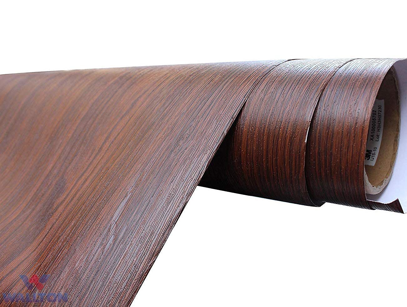 Skin Poster Teak Wood Grain Textured Vinyl Wrap Sticker Self Adhesive Decorative Vinyl Wallpaper Table Kitchen Cupboard/Top Wooden Door/Furniture/Almirah (24x48 Inch, Cherry Brown)-image-43