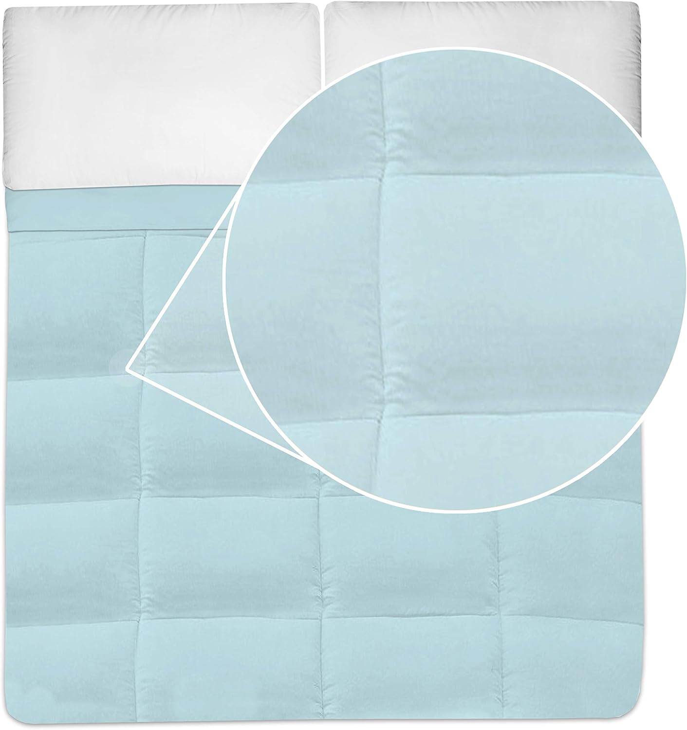 Sweet Home Collection White Goose Down Alternative Comforter, Aqua, Twin