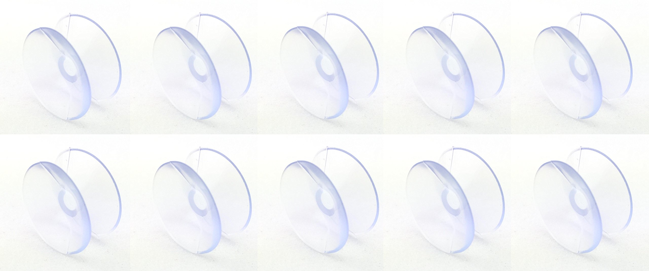 GiftWrap Etc. Small Double Sided Suction Cups - 20 mm, Set of 10, Clear, Christmas, for Glass Windows, Windshield, Tile, Kitchen, Bathroom Mirror, Shower Wall, Terrarium, Car Window, Office