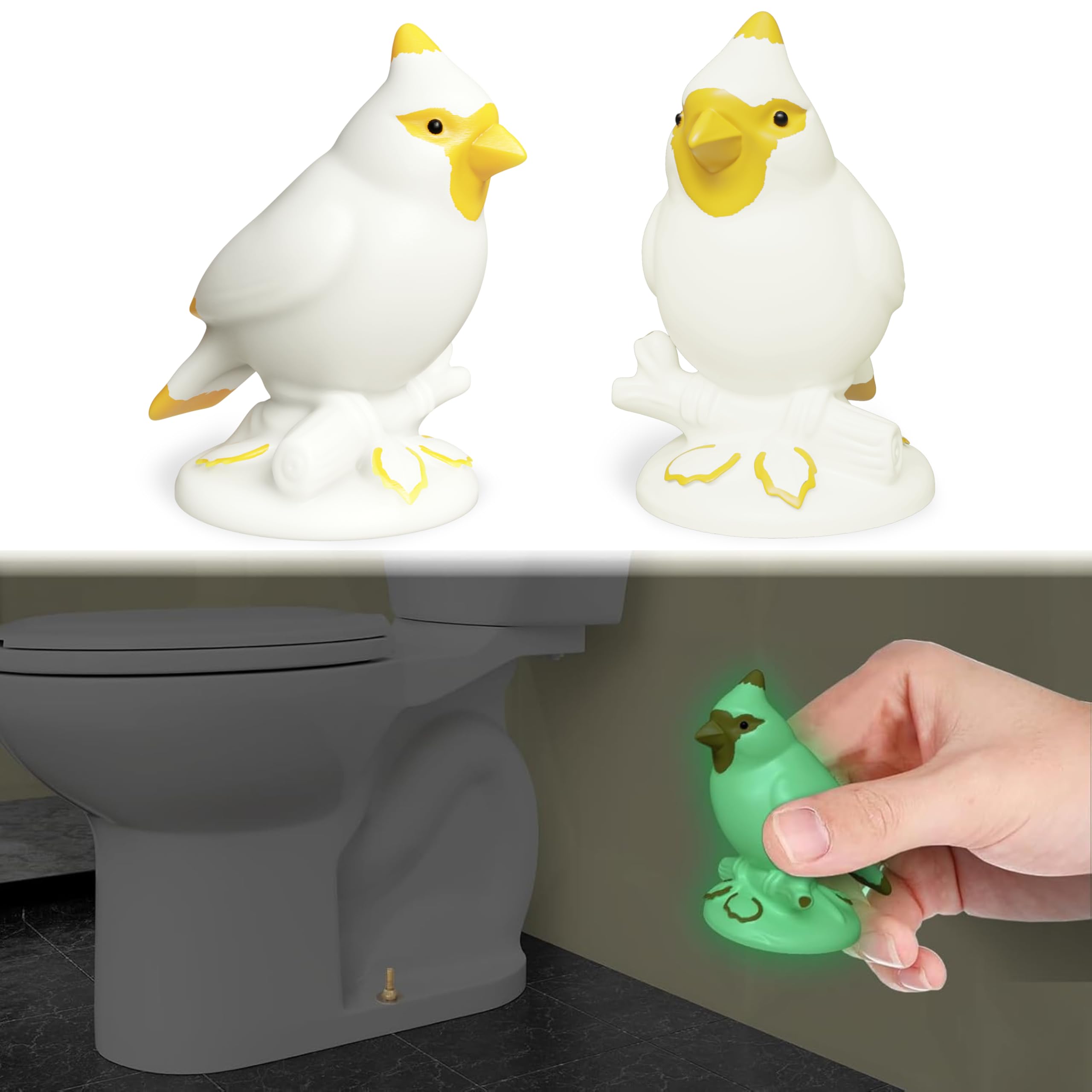 Fundas de PLA luminosas con diseño de pájaro cardenal boeemi para acabados de baño exclusivos