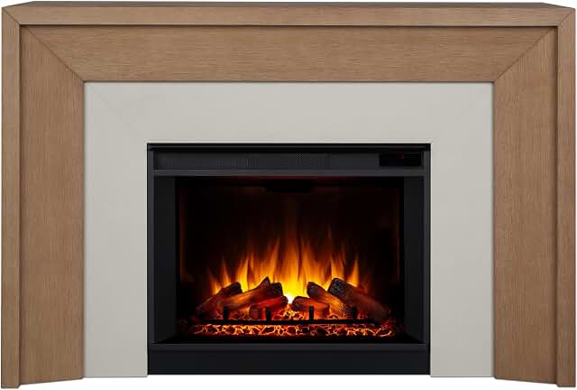 Real Flame Brooks 64 inch grand electric fireplace with mantel