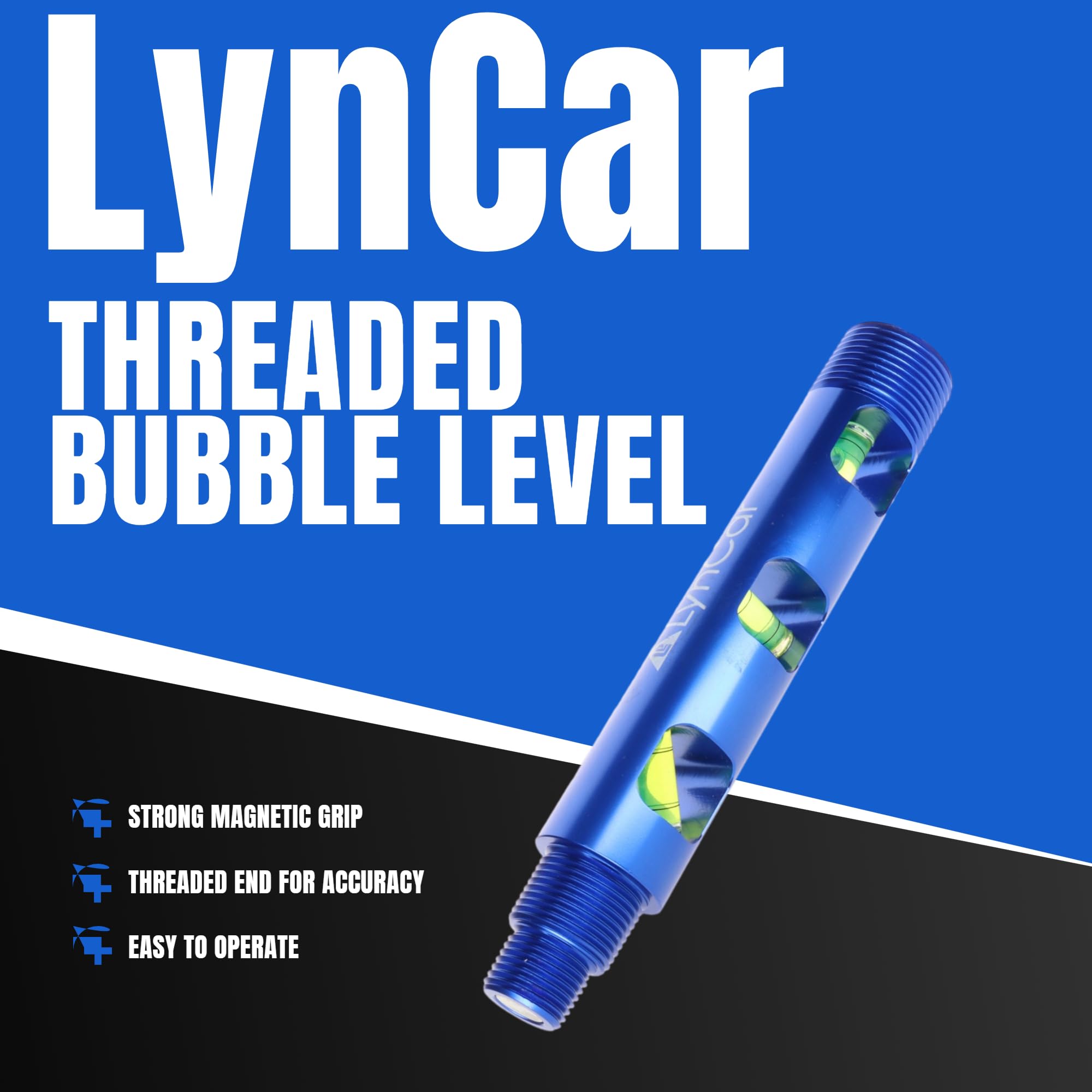 Lyncar Spot Rite Magnetic Bubble Level with Threaded Ends (1