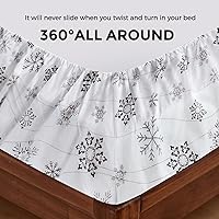 Vista 51 de HENGWEITEXT 18 Inch Cal King Sheets Deep Pocket,4 Piece Sheet Set Breathable and Cooling,Microfiber Sheet Set Deep Pocket,Wrinkle Free Shrinkage &