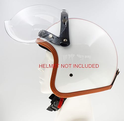 Miniatura 8 de Universal Motorcycle Helmet Lens Visor Wind Shield (Bubble/Chrome)