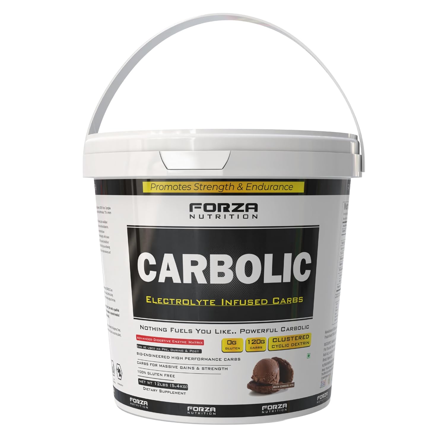 Forza Nutrition Carbolic Advanced Clean mass gainer for Instant Energy & Endurance – Fast-Digesting Carbohydrates for Pre...