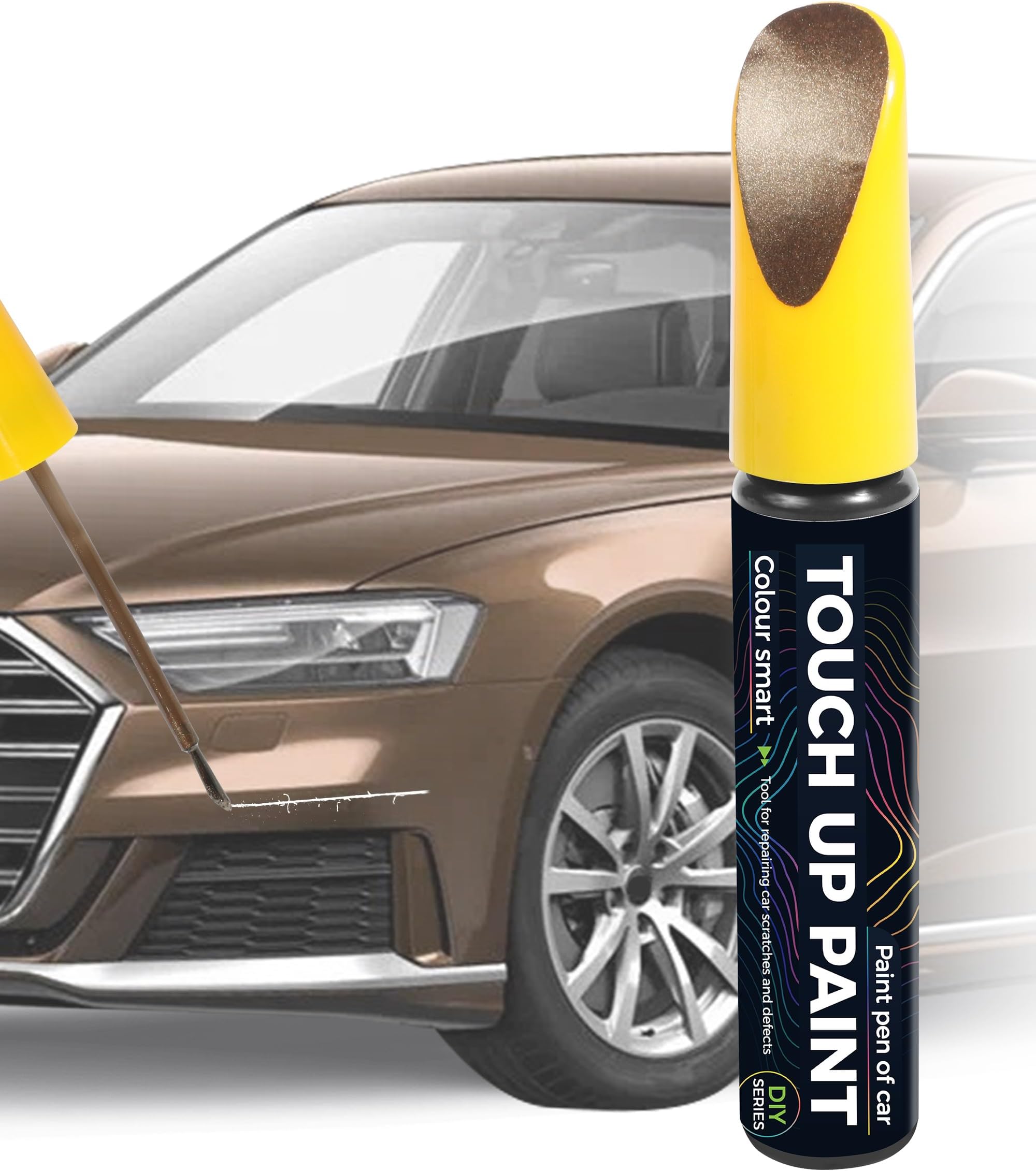 Touch Up Paint Pen - Erase Car Scratches Quickly and Easily (Brown)