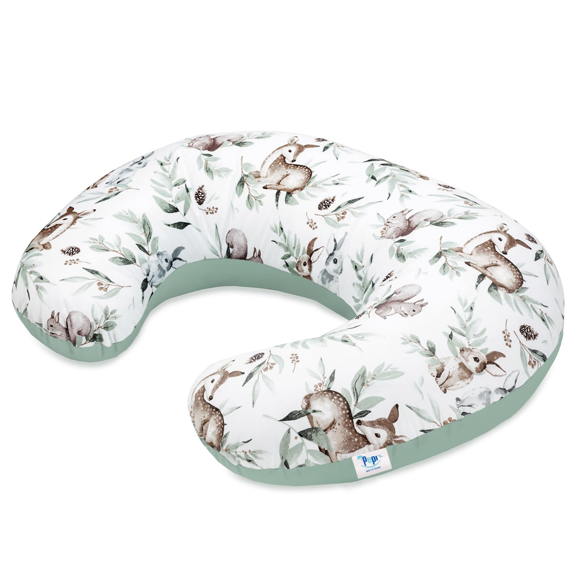Pepi - Stillkissen - Stillhörnchen - Still Kissen Nursing - Stillkissen Baby - Lagerungskissen - Schwangerschaftskissen - Kissen Schwangerschaft - Pregnancy Pillow - (Green Groove Sage)