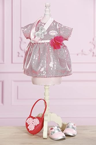 Miniatura 6 de Baby Annabell Atuendo glamour de lujo de 16.9 in  brillante ropa de fiesta  fácil para manos pequeñas, juego creativo promueve la empatía y
