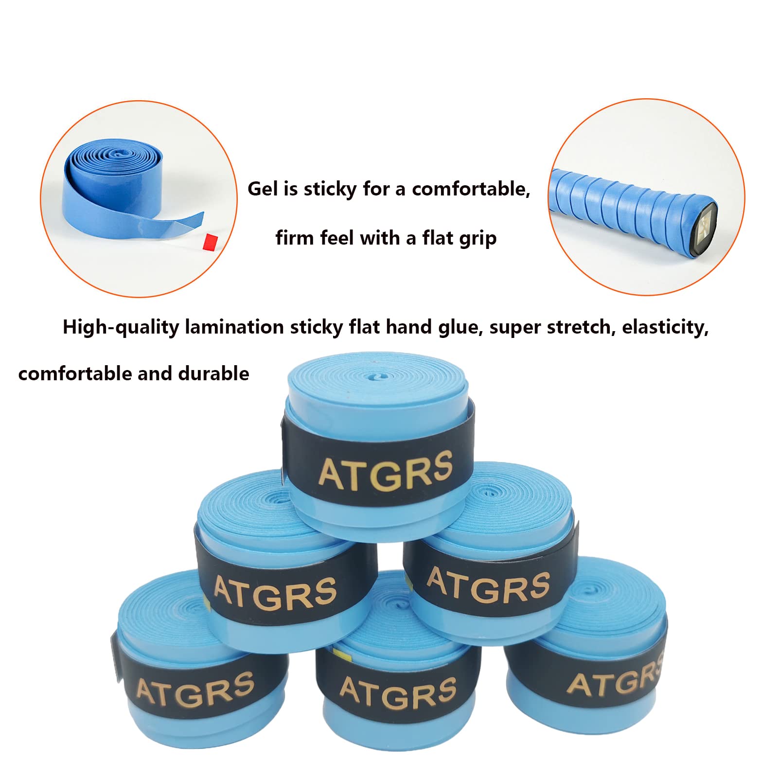 Deporte Cinta De Agarre Para Raquetas Vlmits - Antideslizante, Absorbe Sudor, 43.3 Pulgadas Cinta Antideslizante