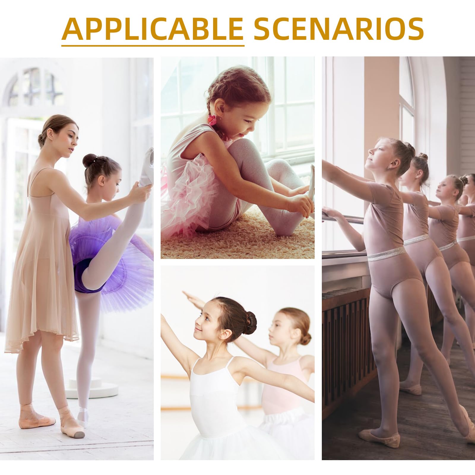 Acfoda Zapatillas de Danza PU-Cuero Zapatos de Ballet Suela Completa Calzado Gimnasia Ritmica para Niña y Mujer 22-43 EU